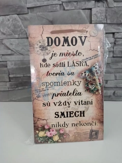 Drevená tabuľka DOMOV