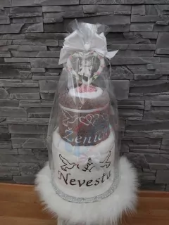 Osušková torta nevesta a ženích
