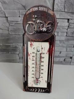 Kovový teplomer - Motorka