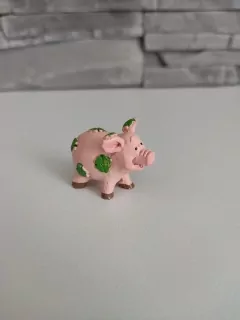Mini prasiatko so štvorlístkami - 4cm