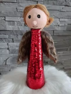 Anjelik s meniacimi flitrami - 30cm