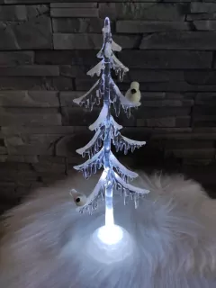 Krištáľový stromček s vtáčikmi 25cm