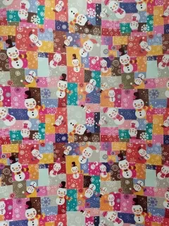 Baliaci papier 2m farebný- snehuliak