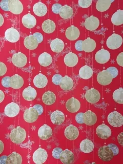 Baliaci papier 5m červený- vianočné gule
