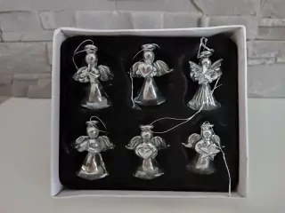Sada 6ks sklenených anjelikov