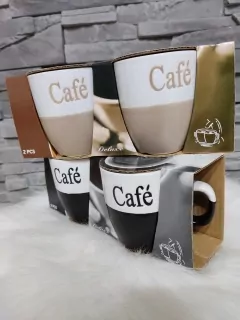 Set dvoch šálok Café - 2druhy