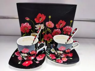 Set mocca šálok mak