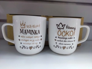 Párové hrnčeky Maminka a Ocko