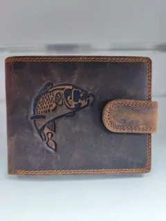 Luxusná kožená peňaženka ryba