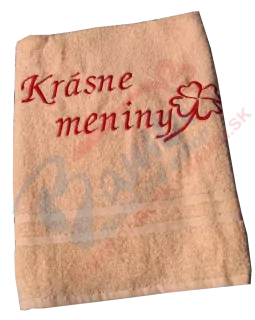 Osuška s nápisom Krásne meniny