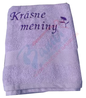 Osuška s nápisom Krásne meniny
