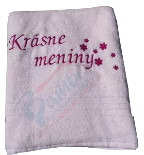 Osuška s nápisom Krásne meniny