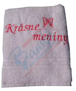 Osuška s nápisom Krásne meniny