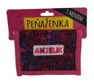 Peňaženka s nápisom Anjelik