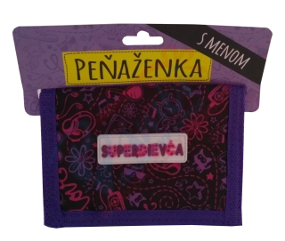 Peňaženka s nápisom Super dievča