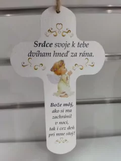 Drevený krížik -Srdce svoje k tebe dvíham