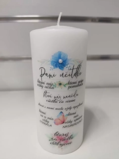 .Sviečka: Pre pani učiteľku