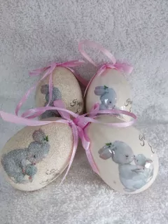 Vajíčka - biele - Happy Easter