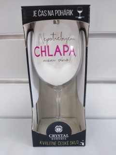Pohár na víno Nepotrebujem chlapa