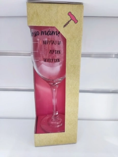 Pohár na víno Ako sa mám ,,mega,,