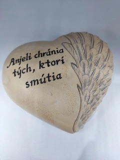 Dekorácia srdce Anjeli...