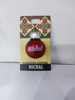 Vianočná gulička s menom Michal
