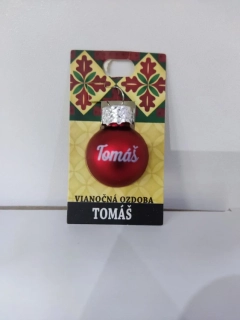 Vianočná gulička s menom Tomáš