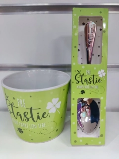 Darčeková sada pre šťastie hrnček + lyžička