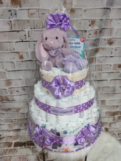 Maxi plienková torta - Vitaj princezná: fialová