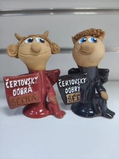 Hlinená postavička šéf/ šéfka farebná