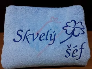 Osuška s nápisom Skvelý šéf