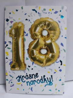 Blahoželanie k 18. narodeninám konfety