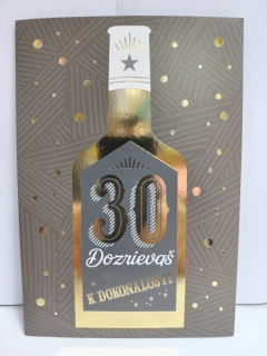 Blahoželanie k 30. narodeninám fľaša