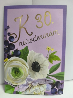Blahoželanie k 30. narodeninám fialové