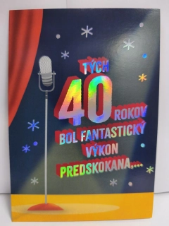 Blahoželanie k 40. narodeninám predskokan