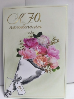 Blahoželanie k 70. narodeninám kytica