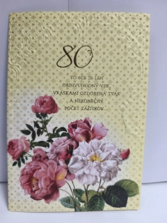 Blahoželanie k 80. narodeninám kvety