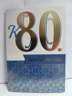 Blahoželanie k 80. narodeninám modré