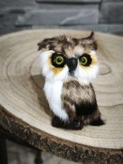 🦉 Magnetka chlpatá sovička – 8 cm