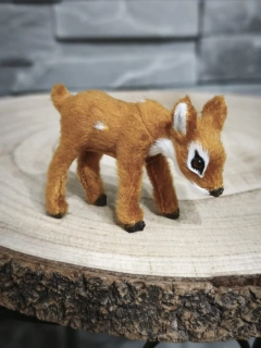 🦌 Dekorácia chlpatá srnka – 7 cm