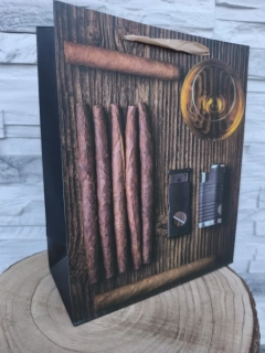 🥃 Darčeková taška hnedá s motívom cigar