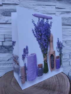 💜 Darčeková taška s levanduľovým motívom