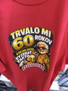 Tričko k 60. narodeninám