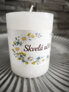 ---🕯️ Voňavá sviečka „Skvelá učiteľka“