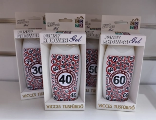 Sprchový gél k narodeninám 30, 40, 50 alebo 60 rokov