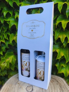 Darčeková sada k 50. narodeninám 🍷🕯️🎁