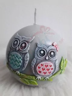 Sviečka sovičky guľa