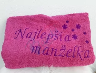 Osuška s nápisom Najlepšia manželka