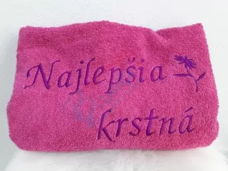 Osuška s nápisom Najlepšia krstná