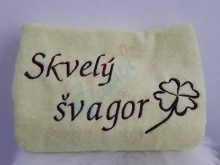 Osuška s nápisom Skvelý švagor